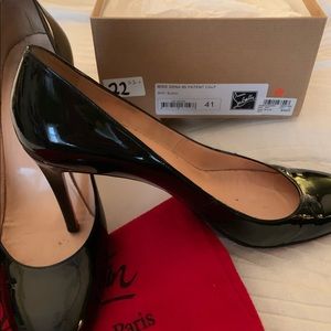 Miss Gena 85 Black Patent Heels